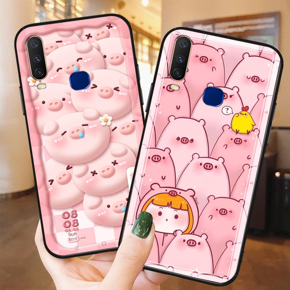 เคสโทรศัพท์ Vivo y15 / vivo y17 เต็มไปด้วยหมีตลก หมู ฉลาม