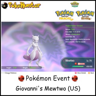 Pokemon Lets Go (Giovannis Mewtwo US)