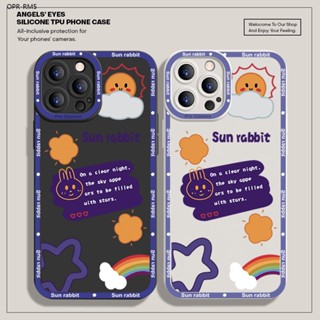 Realme 5 5S 5i 3 2 C1 C2 C3 Pro เคสเรียวมี สำหรับ Case Cartoon Sun Rabbit เคส เคสโทรศัพท์ เคสมือถือ  Cover Soft Cases