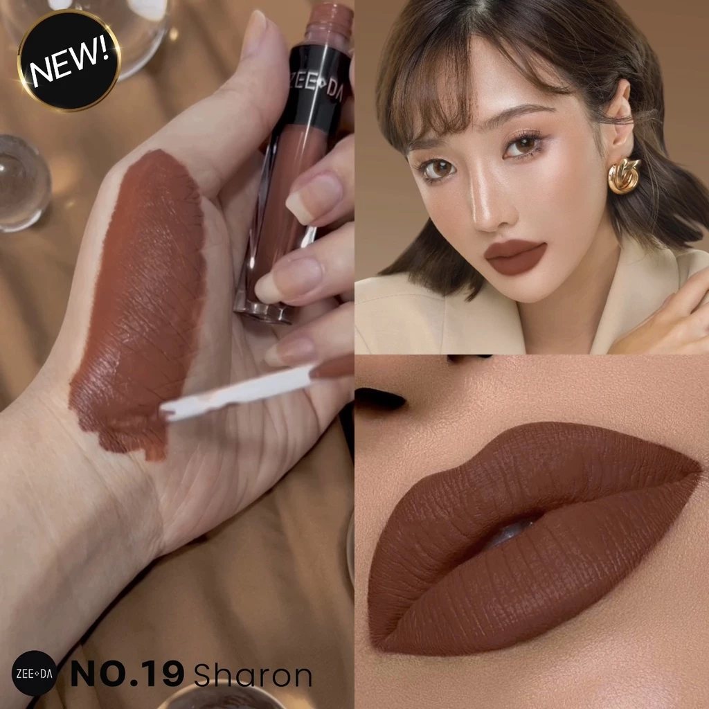 zeeda lip matte #19 น้ำตาลช็อกโกแลต