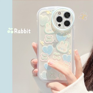 เคสโทรศัพท์มือถือ แบบนิ่ม ลายกระต่ายน่ารัก สําหรับ Apple iphone14 13promax 14 12 11 xr 13