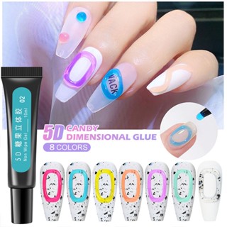 สีเจล 5D สีแคนดี้ แช่ปิด UV LED เจล สีมาการอง เจลลี่ ส่องไฟ กาวติดเล็บ ตกแต่งเล็บเจล