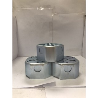 HOT DIP GALVANIZED OCTAGON BOXES ตื้น 1/2"x3/4" หนา1.2mm. HBX961 "STEEL-CITY"