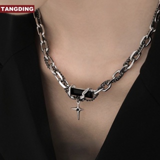 【COD Tangding】สร้อยคอโซ่ จี้อัญมณี ดาว หลายชั้น สีดํา สไตล์ฮิปฮอป วินเทจ เครื่องประดับ สําหรับผู้หญิง