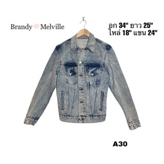 Brandy &amp; Melville jacket Jean made in USA ของแท้ size ผู้หญิง อก 34 A30