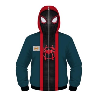 เสื้อฮู้ดดี้คอสเพลย์ Spider-Man Spiderman Miles Morales