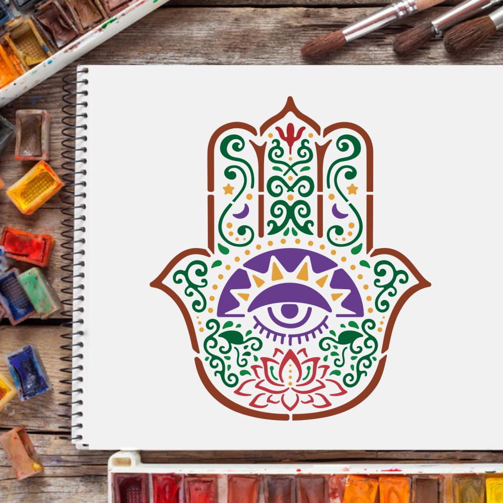 แม่แบบพลาสติก ลายฉลุ 300x300 มม. ใช้ซ้ําได้ สําหรับวาดภาพ บนกระดาษ ผนัง เฟอร์นิเจอร์ พื้นไม้ 1 ชิ้น