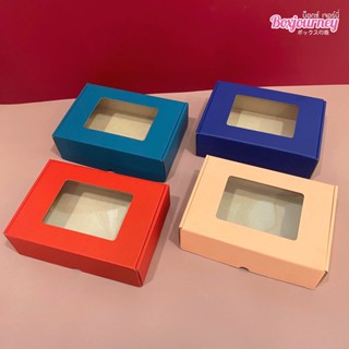 Boxjourney กล่องลูกฟูกพรีเมี่ยม มีหน้าต่าง พิมพ์สีด้านเดียว ขนาด 17x25x9 ซม. (20 ใบ/แพ็ค)