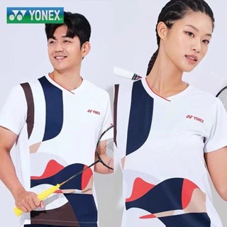 Yonex เสื้อแบดมินตัน แขนสั้น แบบแห้งเร็ว ชุดกีฬา เทนนิส นักเรียน ปิงปอง ยูนิฟอร์ม สําหรับผู้ชายและผู้หญิง