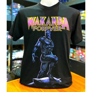 เสื้อยืดMarvel_ลิขสิทธิ์แท้ลายblackpantherสีดำ(mvx-183)