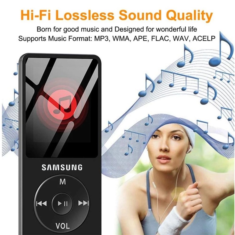 Samsung Walkman เครื่องเล่น MP4 วิทยุ FM MP3 หน้าจอ LCD แบบพกพา