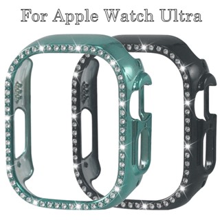 เคสนาฬิกาข้อมือ PC ป้องกัน ประดับเพชร อุปกรณ์เสริม สําหรับ Apple Watch Iwatch Series 8 Ultra 49 มม.