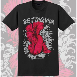 เสื้อยืดผ้าฝ้ายพิมพ์ลายแฟชั่น เสื้อยืด ลาย IKAN LAGA BETTA BETTARIAN