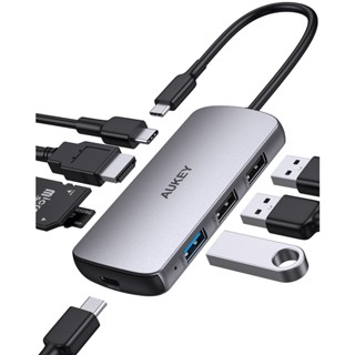 AUKEY รุ่น CB-C85 USB C Hub 8-in-1 with 4K HDMI, USB 3.0, USB2.0, 100W PD Charging, SD&amp;Micro SD Card Reader (CEC-001192)