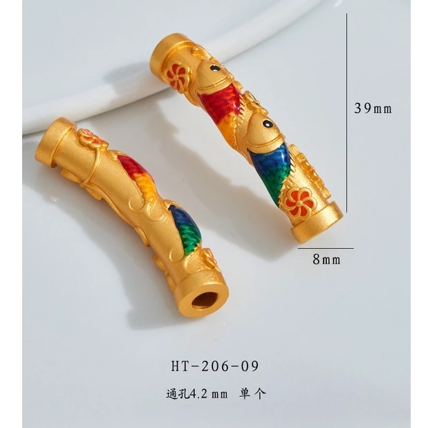 สร้อยข้อมือ ประดับลูกปัด สีทอง สไตล์โบราณ เหมาะกับคนแพ้ง่าย diy thumbnail 4