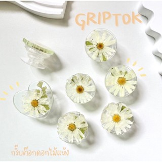 Griptok🌼 กริ๊บต๊อก ติดโทรศัพท์ ดอกไม้แห้งฐานใสพร้อมกาว