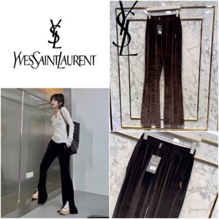 กางเกงขายาวผ้ากำมะหยี่ YSL