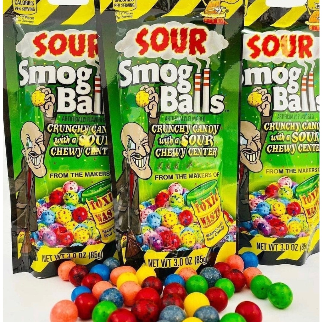 Smog Balls Toxic Waste 3 oz/85 g ขนม usa