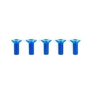 42330 3x8mm HI-GRADE ALUMINUM COUNTERSUNK HEX HEAD SCREWS (BLUE, 5PCS.)