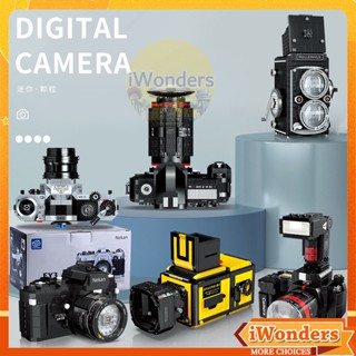 กล้องโพลารอยด์ MOC Buliding Block 503TX SLR Camera Retro 71A Model Education DIY Boy Girl Kids Creative Gifts Toy