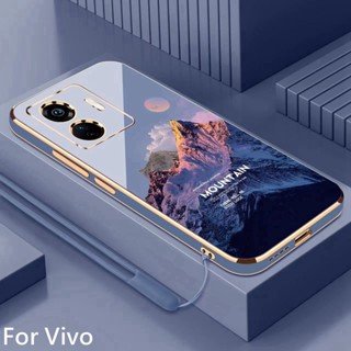 เคส Vivo V25 V25 Pro V23 V23E Y51 Y53S Y31 V17 V19 Neo Y51A V21E V21 Personalized and creative San Francisco electroplating soft phone case