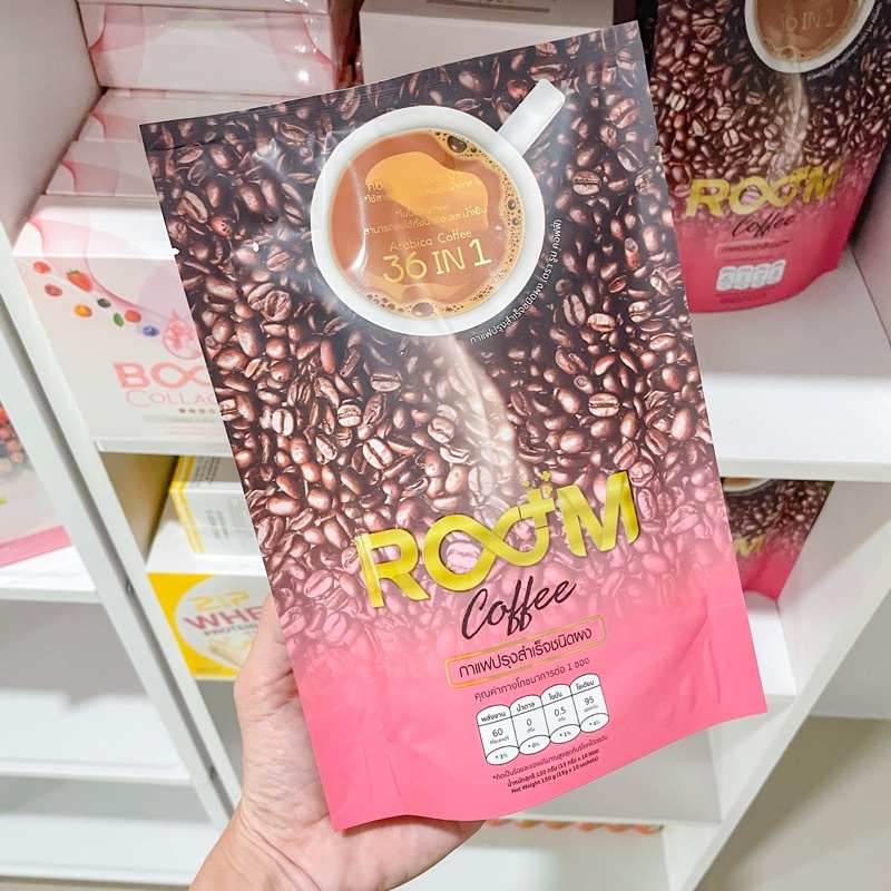 (EXP: 10/26)Room coffee แท้ % กาแฟ รูม (1ห่อ 10ซอง)