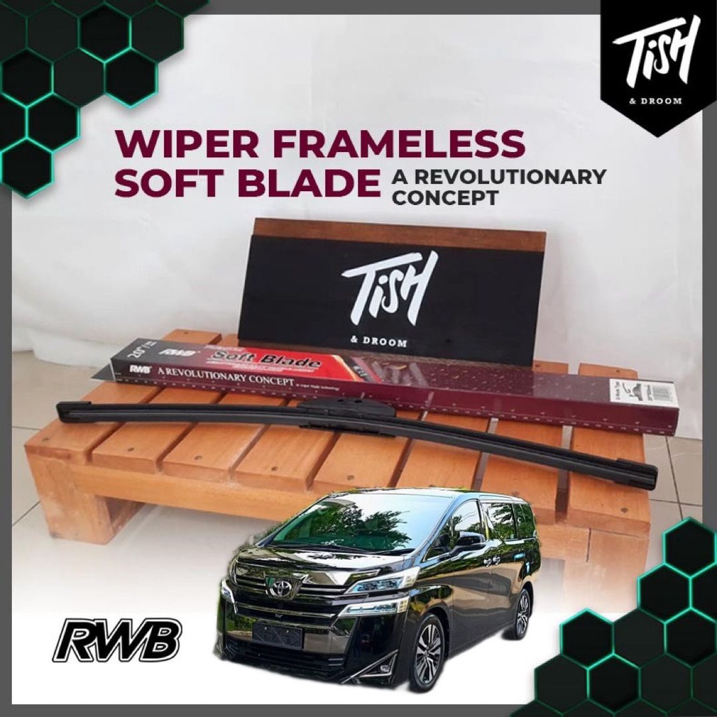 All New Vellfire AYH30W 2019-2021 Hybrid RWB Soft Frameless Wiper