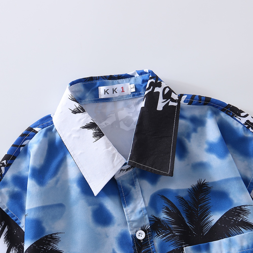 🔥เหลือ 69 เก็บโค้ดหน้าร้าน+ใช้โค้ด DET50MAR🔥 เสื้อเชิ้ตลายทะเลมะพร้าวใหม่ล่าสุด，ผ้าแห้งไว 107# - รูปที่ 6