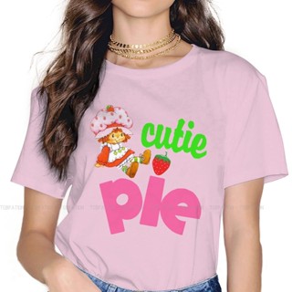 เสื้อคู่รัก Cutie พายเสื้อผ้าผู้หญิงสตรอเบอร์รี่ Shortcake กราฟิกหญิง Tshirts วินเทจโกธิคหลวมท็อปส์ซูทีคาวาอี้สาว Street