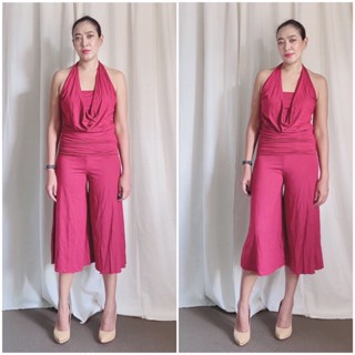 Jumpsuit คอถ่วง ขา 4 ส่วน