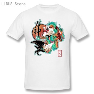 เสื้อแฟชั่นผญ Okami Sun เทพธิดา Amaterasu Ammako เสื้อยืด Unisex เกมขาเข้าใหม่แขนสั้นเสื้อยืดลําลองเสื้อยืดแฟชั่นผู้ชาย