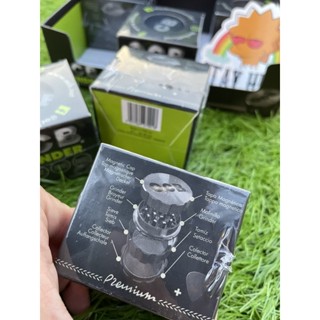 OCB GRINDER BLACK SILVER 50mm ที่บดสมุนไพร ที่บดละเอียดพิเศษ 50มม สีดำ สีเงิน