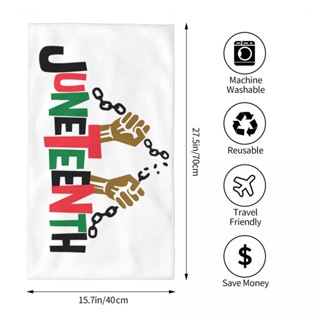 Juneteenth (2) ผ้าขนหนู ทรงสี่เหลี่ยม ขนาด 70x40 ซม. สําหรับออกกําลังกาย โยคะ วิ่ง กลางแจ้ง