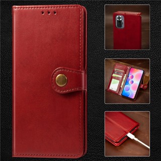 เคสโทรศัพท์หนัง ฝาพับแม่เหล็ก กันกระแทก พร้อมช่องใส่บัตร สําหรับ Xiaomi Redmi Note 10 pro 10 s 10Pro 10s Note10pro Note10s 4G 5G