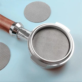 แผ่นตาข่ายกรองกาแฟ สเตนเลส51MM 58MM ความหนา 1.7 มม. 150μm ใช้ซ้ําได้ สําหรับบาริสต้า เอสเปรสโซ่