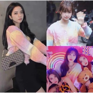 เสื้อไหมพรมสีหวานเหมือนจีซูblackpink