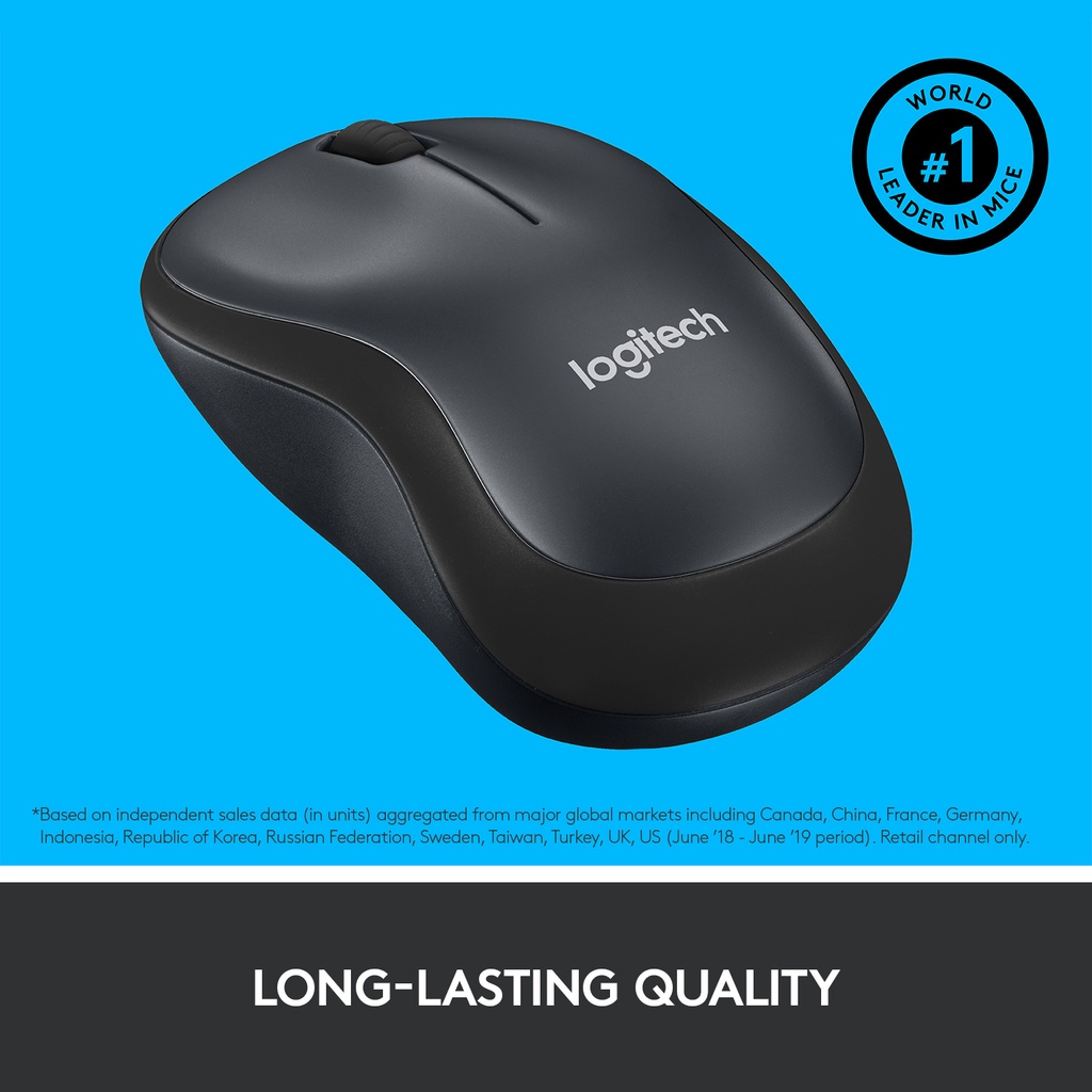 Logitech M220 Silent Wireless Mouse 1000 DPI (เมาส์ไร้สาย เสียงเงียบ)