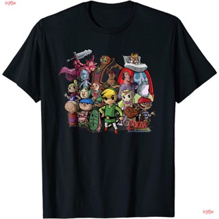 irjfje Nintendo Zelda The Windwaker Group Shot Graphic T-Shirt เสื้อยืดผู้ชาย ดพิมพ์ลาย คอกลม cotton แฟชั่น การลดราคา