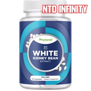 นำเข้า🇺🇸 (Exp 11/25) Phytoral White Kidney Bean Carb Blocker 4800mg 60 Capsules บล็อคแป้ง บล็อคน้ำตาล ยอดขายอันดับ 1 USA