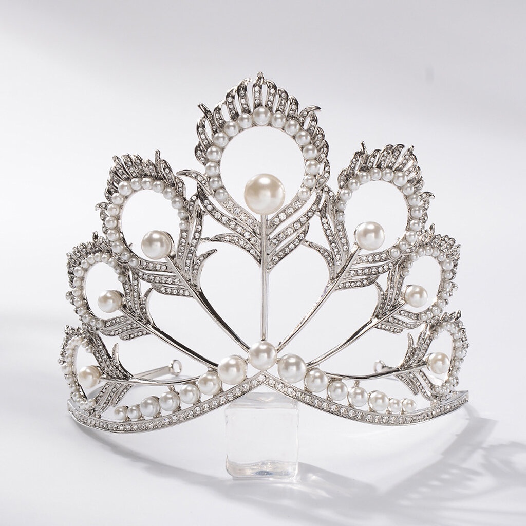 (พร้อมส่ง) เทียร่า 089 มิกิโมโต้ แบบครึ่งหัว Mikimoto Miss Universe เทียร่านางงาม มงกุฎขนนก มงกุฎแบบ