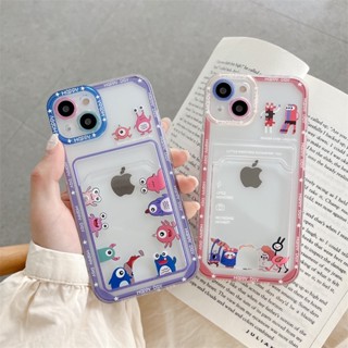 เคสโทรศัพท์มือถือแบบใส กันกระแทก ลาย Angel Eye พร้อมช่องใส่บัตร สําหรับ iphone 14 13 pro max ip11 12 13 xr