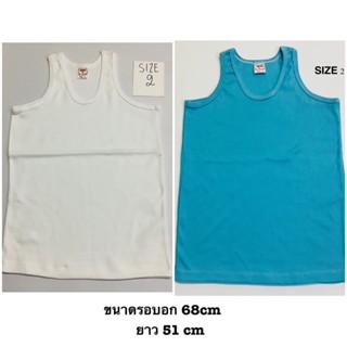 เสื้อกล้ามเดี่ยวขาวล้วนsize2