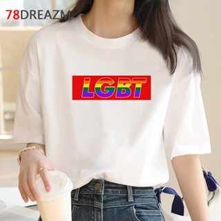 เสื้อยืดเปล่า LGBT เลสเบี้ยนเกย์กะเทยเสื้อยืดชายญี่ปุ่นวินเทจคู่เสื้อผ้าลําลองกรันจ์เสื้อยืดความงามวินเทจ