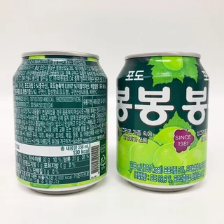 🍇 น้ำองุ่นกระป๋อง 🍇 น้ำองุ่นเกาหลี Bong Bong 238ml น้ำผลไม้เกาหลี น้ำองุ่น 봉봉 นำเข้าจากเกาหลีแท้