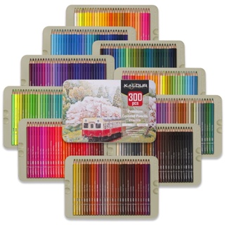 Kalour สินค้าใหม่ ชุดดินสอสีน้ํามัน ตะกั่ว 300 สี สําหรับวาดภาพกราฟฟิติ