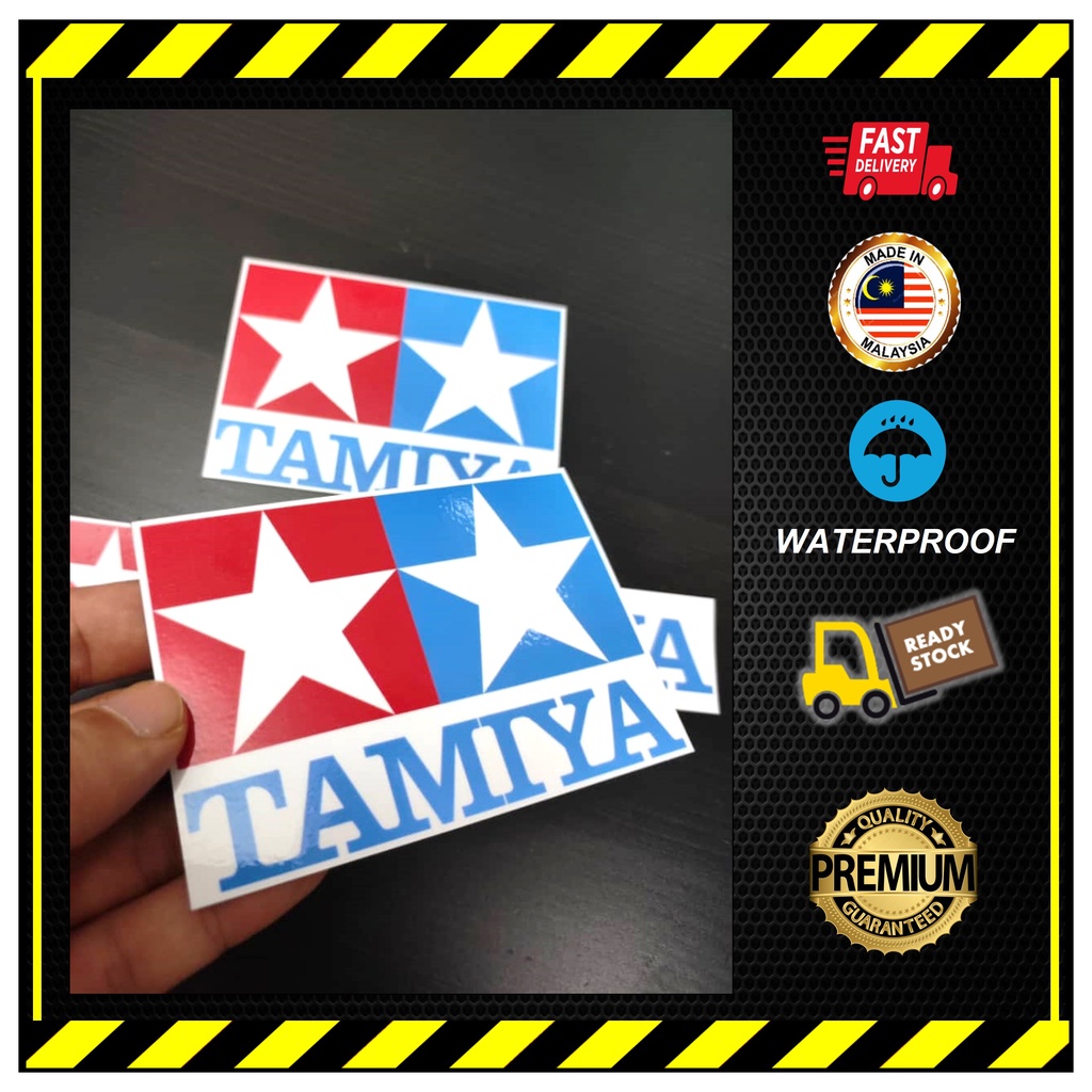 สติ๊กเกอร์ TAMIYA. โลโก้ TAMIYA. สติ๊กเกอร์กันน้ํา. กลอสซี่. STIKER KERETA. สติ๊กเกอร์ติดรถยนต์. สติ