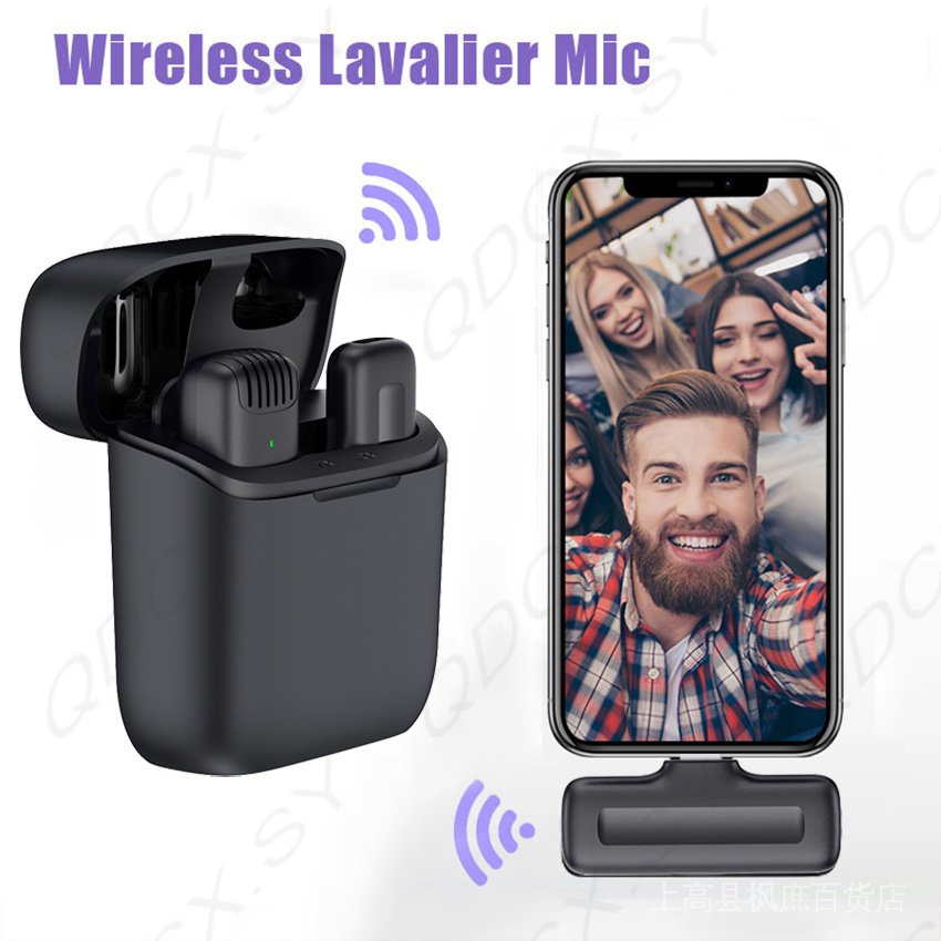 2.4g wireless microphone with portable charging case for iPhone Android Facebook YouTube live gaming #6