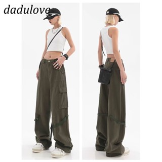 DaDulove💕 New American Army Green Multi-pocket Cargo Pants Niche Loose Womens Wide Leg Pants Casual Pants