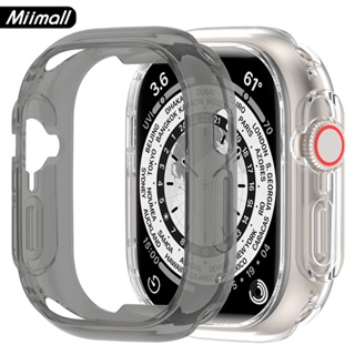 [2 แพ็ค] Miimall เคสเคส apple watch ultra TPU แบบนิ่ม น้ําหนักเบา กันกระแทก ป้องกันเต็มจอ สําหรับ Apple Watch Ultra 49 มม. iWatch 49 มม.