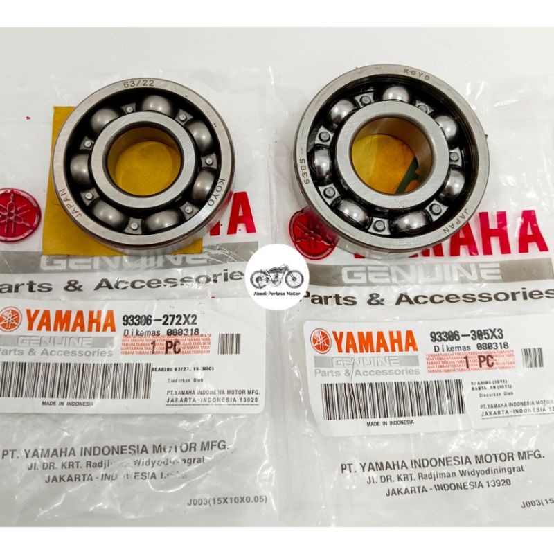 แบริ่งเพลาข้อเหวี่ยง 6305 + 6322 ซ้ายขวา Yamaha Mio Spory Smile Soul Nouvo Fino คาร์บูเรเตอร์